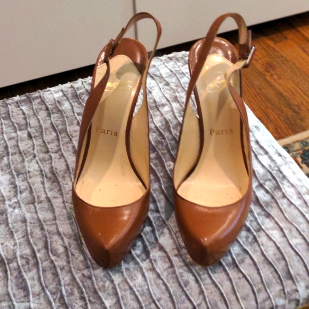 Christian Louboutin brown heels